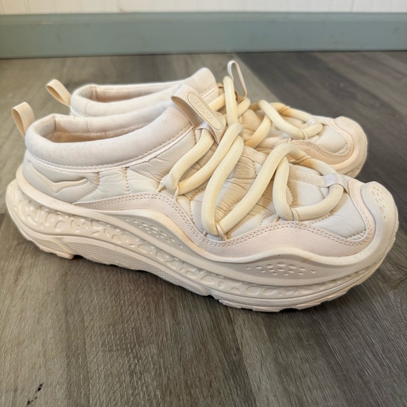 Hoka One One Shoes - Hoka One One Women's Cream/Beige Sneakers